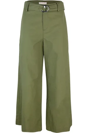 Liu Jo Femme, Pantalons, Vert, Taille: W28 Pantalon Palazzo Vert Cropped
