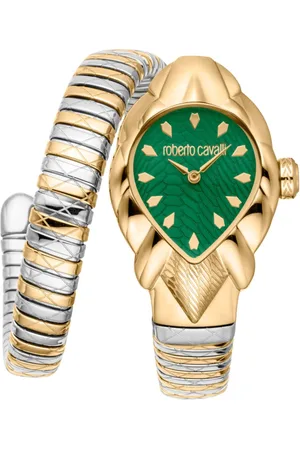 Roberto Cavalli Femme, Accessoires, Gris, Taille: ONE Size Montre Analogique Moderne en Acier Inoxydable et Quartz