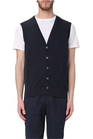 DRUMOHR Homme, Vestes, Bleu, Taille: XL Gilet de costume bleu marine col en V