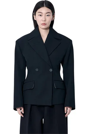 Jacquemus Femme, Vestes, Noir, Taille: 36 FR Blazer Norma à Double Boutonnage