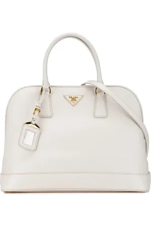 Prada Femme, Pre-owned, Blanc, Taille: ONE Size Pre-owned Cuir sacs-main