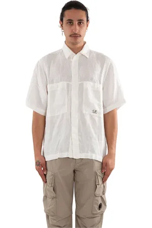 C.P. Company Homme, Chemises, Blanc, Taille: XL Chemise ample en lin