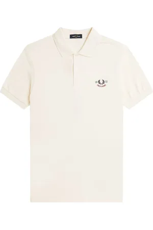 Fred Perry Homme, Tops, Blanc, Taille: L Polo Champion Brodé Club House