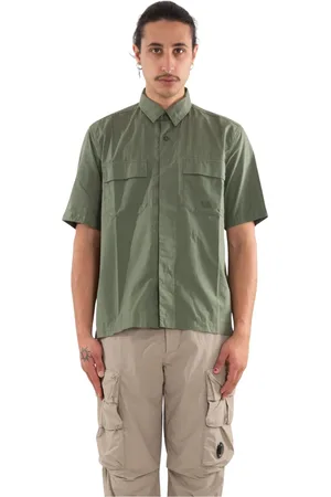 C.P. Company Homme, Chemises, Vert, Taille: M Ripstop Boxy Short Sleeve Shirt