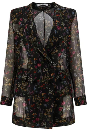 Max Mara Femme, Vestes, Multicolore, Taille: 40 FR Vêtement en Soie Noir Double-Breasted