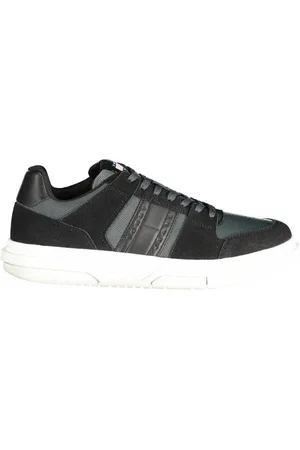 Tommy Hilfiger Homme, Chaussures, Noir, Taille: 46 EU Baskets Homme en Cuir Noir