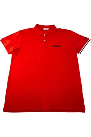 Iceberg Homme, Tops, Rouge, Taille: S Polo en coton rouge avec logo sur la poitrine