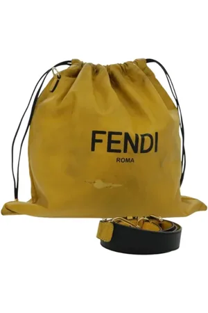 Fendi Femme, Pre-owned, Jaune, Taille: ONE Size Pre-owned Cuir sacs-fendi