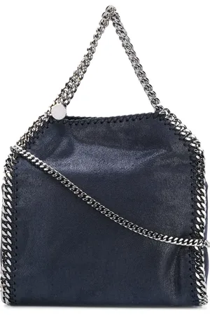 Stella McCartney Femme, Sacs, Bleu, Taille: ONE Size Sac à main bleu noir avec chaîne