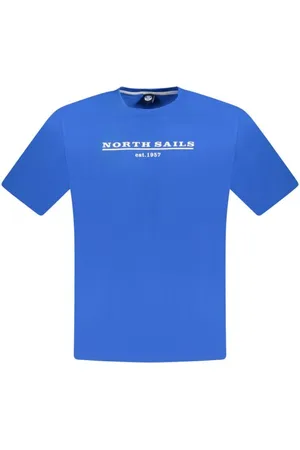 North Sails Homme, Tops, Bleu, Taille: 3XL T-shirt en coton bleu