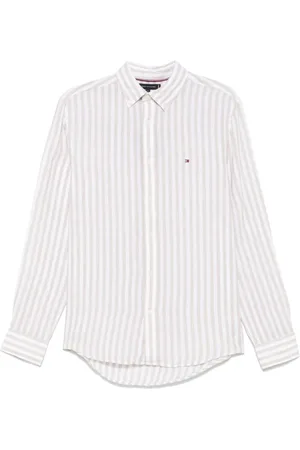 Tommy Hilfiger Homme, Chemises, , Taille: L Chemise à Rayures avec Détail Logo