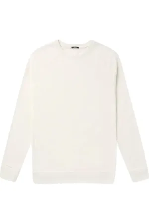 Denham Femme, Sweatshirts et sweats à capuche, Blanc, Taille: 42 FR Pull Raglan Élégant