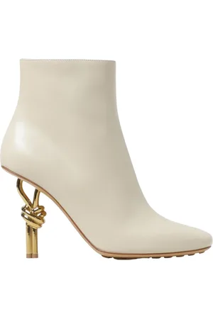 Bottega Veneta Femme, Chaussures, , Taille: 37 EU Bottes Cheville à Talon Jaune Crème