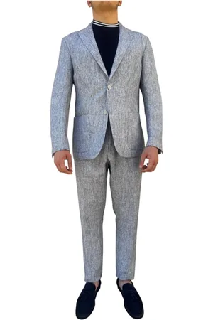 ELEVENTY Homme, Costumes, Bleu, Taille: L Costume à un bouton