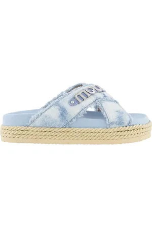 Mou Femme, Chaussures, Bleu, Taille: 40 EU Sandale en Corde Croisée