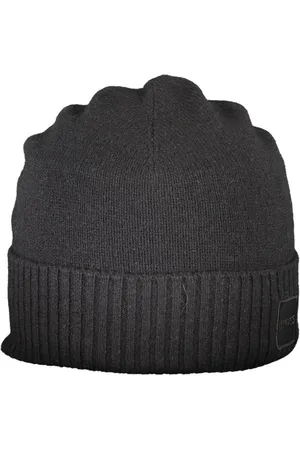 HUGO BOSS Homme, Accessoires, Noir, Taille: ONE Size Casquette en Laine Mélangée avec Détail Logo