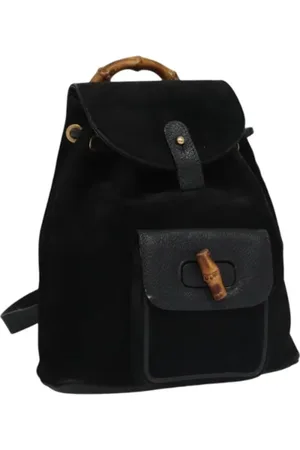 Gucci Femme, Pre-owned, Noir, Taille: ONE Size Pre-owned Daim sacs-dos