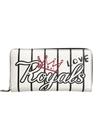 Dolce & Gabbana Homme, Accessoires, Blanc, Taille: ONE Size Portefeuille en cuir à fermeture éclair Crown Royals