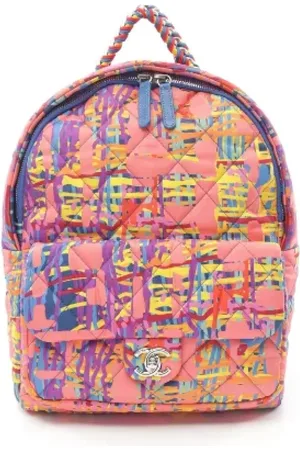 CHANEL Femme, Pre-owned, Multicolore, Taille: ONE Size Pre-owned Toile sacs-dos