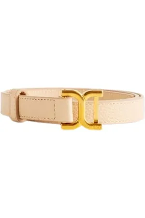 Chloé Femme, Accessoires, Rose, Taille: L Ceinture Marcie en Cuir Rose Poudré