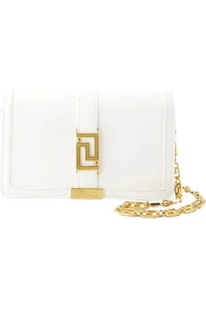 VERSACE Femme, Sacs, Blanc, Taille: ONE Size Portefeuille Déesse À Chaîne - Blanc