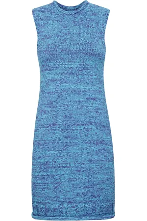 J.W.Anderson Femme, Robes, Bleu, Taille: 38 FR Robe en Maille Chic avec Col Rond