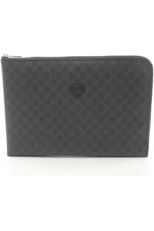 Gucci Homme, Pre-owned, Noir, Taille: ONE Size Pre-owned Toile pochettes-minaudieres