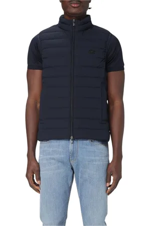 Emporio Armani Homme, Vestes, Bleu, Taille: S Gilet Rembourré Bleu