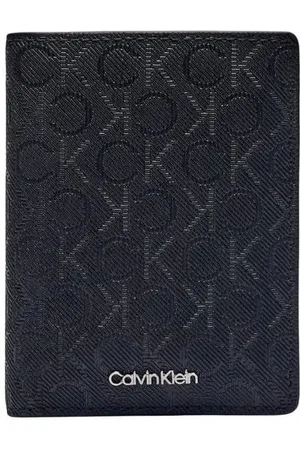 Calvin Klein Homme, Accessoires, Bleu, Taille: ONE Size Portefeuille Homme en Cuir Noir Collection Printemps/Été