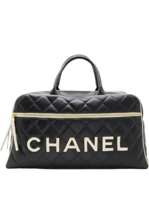 CHANEL Femme, Pre-owned, Noir, Taille: ONE Size Pre-owned Cuir sacs-de-voyage