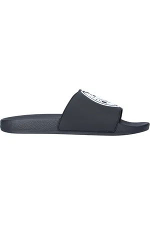 VERSACE Homme, Chaussures, Noir, Taille: 40 EU Mules Noires avec Emblème V