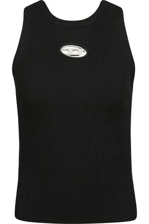 Diesel Femme, Tops, Noir, Taille: 40 FR Débardeur en tricot côtelé