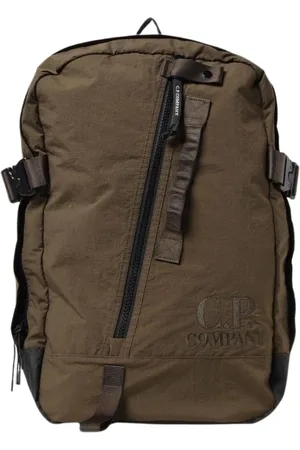 C.P. Company Homme, Sacs, Vert, Taille: ONE Size Sac à dos noir avec plusieurs compartiments