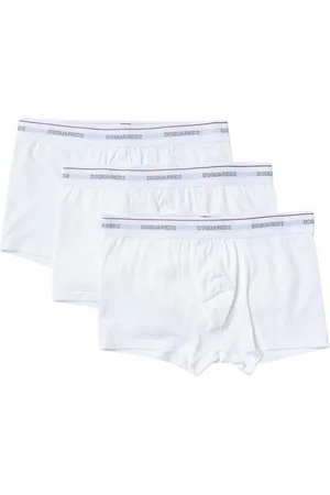 Dsquared2 Homme, Sous-vêtements, Blanc, Taille: 2XL Boxer Briefs Blanc 3Pack