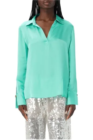 Twin-Set Femme, Blouses et Chemises, Vert, Taille: 46 FR Chemise Élégante pour Hommes et Femmes
