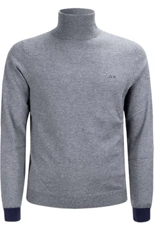 sun68 Homme, Pulls, Gris, Taille: S Pull Coude Tortue Contrasté