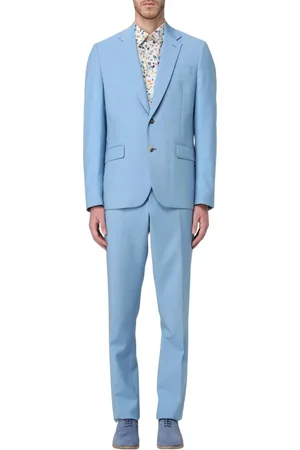 Paul Smith Homme, Costumes, Bleu, Taille: XL Costume Deux Pièces Bleu Rongé