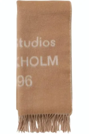 Acne Studios Homme, Accessoires, Brun, Taille: ONE Size Écharpe de Luxe en Cachemire Marron