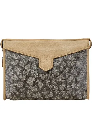 Saint Laurent Femme, Pre-owned, Brun, Taille: ONE Size Pre-owned Toile pochettes-minaudieres