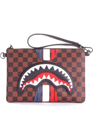 Sprayground Femme, Sacs, Brun, Taille: ONE Size Pochette Transparente avec Logo Avant