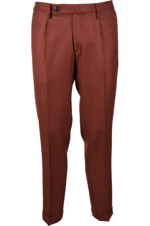 MICHAEL COAL Homme, Pantalons, Rouge, Taille: W32 Pantalon en mélange de laine élégant