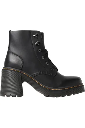 Dr. Martens Femme, Chaussures, Noir, Taille: 39 EU Chunky Heel Bottines en Cuir