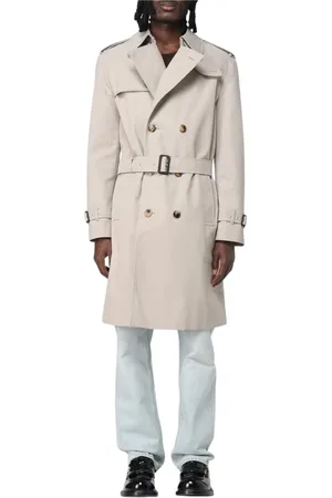 Burberry Homme, Manteaux, Gris, Taille: XL Trench-Coat Classique Intemporel