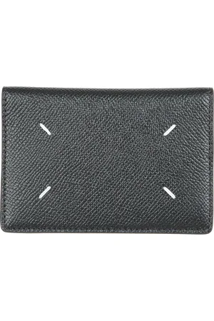 Maison Margiela Homme, Accessoires, Noir, Taille: ONE Size Porte-cartes en cuir avec quatre compartiments