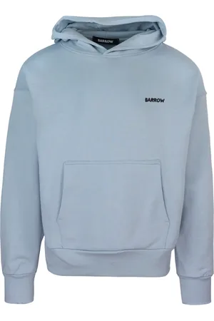 BARROW Homme, Sweatshirts et sweats à capuche, Bleu, Taille: XS Sweat à capuche bleu avec impression unique