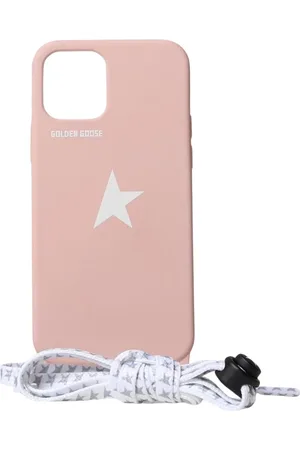 Golden Goose Femme, Accessoires, Rose, Taille: ONE Size Coque de Téléphone en Silicone avec Étoile