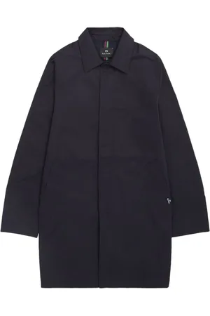 Paul Smith Homme, Manteaux, Bleu, Taille: M Manteau en Coton-Nylon Bleu Marine