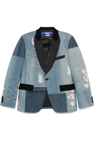 JUNYA WATANABE Homme, Vestes, Bleu, Taille: M Manteau bleu à boutons avec poches