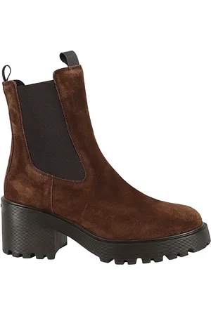 Hogan Femme, Chaussures, Brun, Taille: 36 EU Baskets Chelsea élégants
