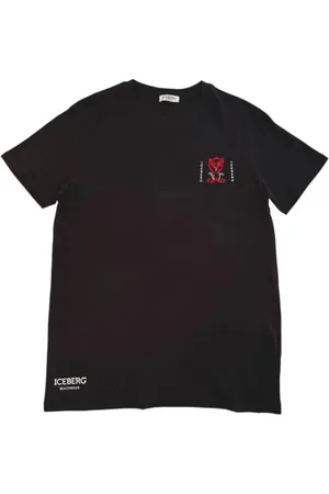 Iceberg Homme, Tops, Noir, Taille: M T-shirt avec impression de logo
